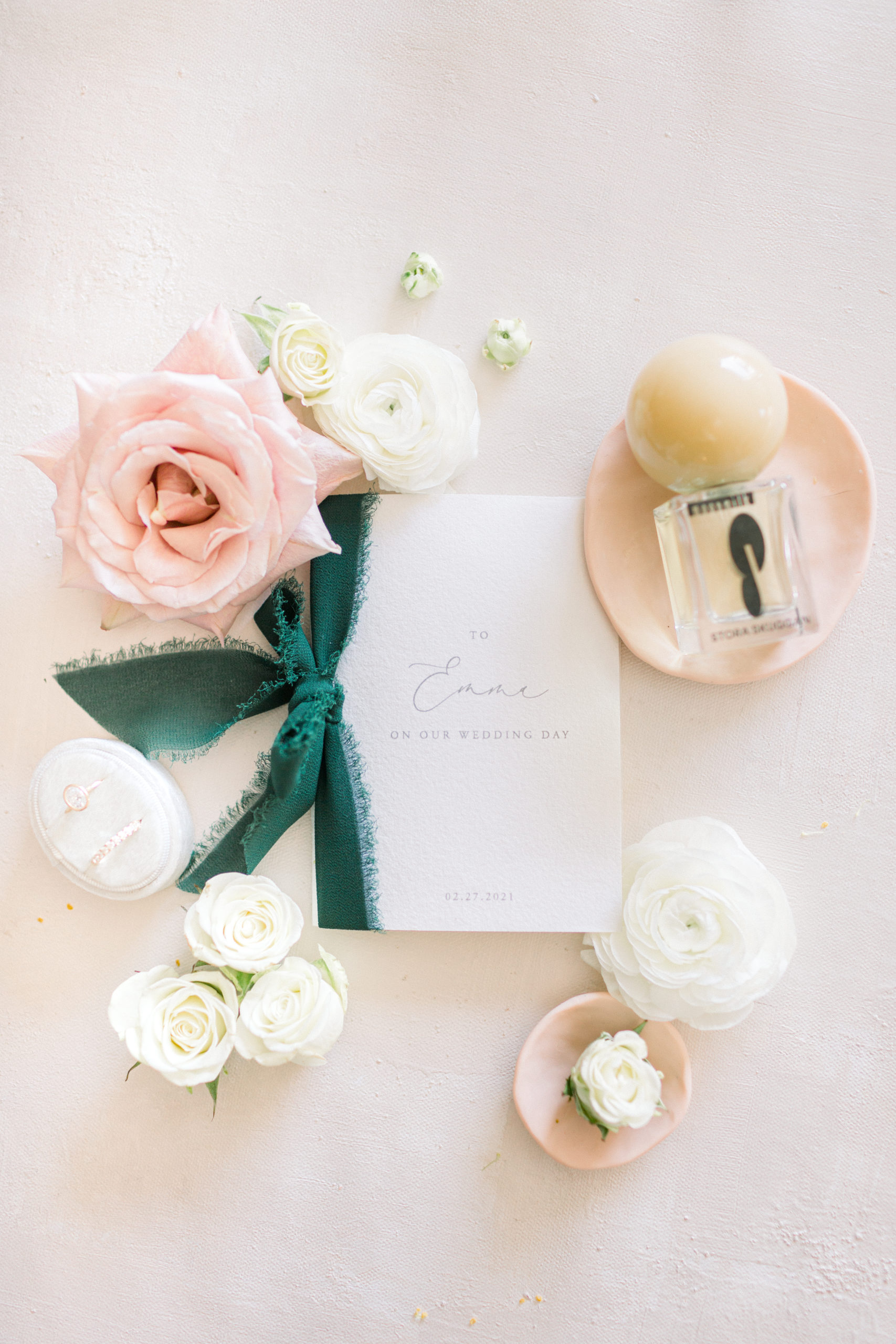 wedding invitation with flowers