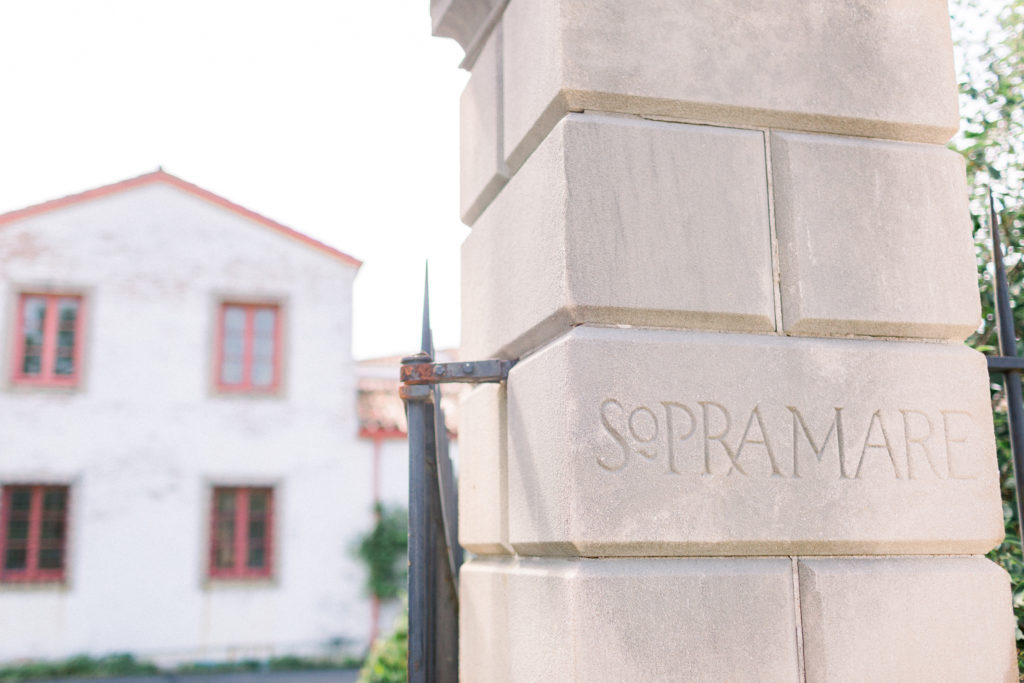 Villa Terrace cornerstone with engraving "Sopra Mare"